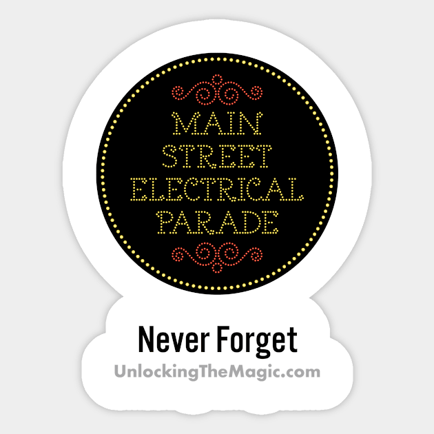 Main Street Electrical Parade Sticker by Unlocking The Magic